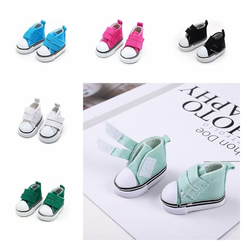 1 Pair DIY Doll Canvas Shoes Mini Doll Sneakers 1/6 Scale Mini Sneakers Blythe Doll Toy