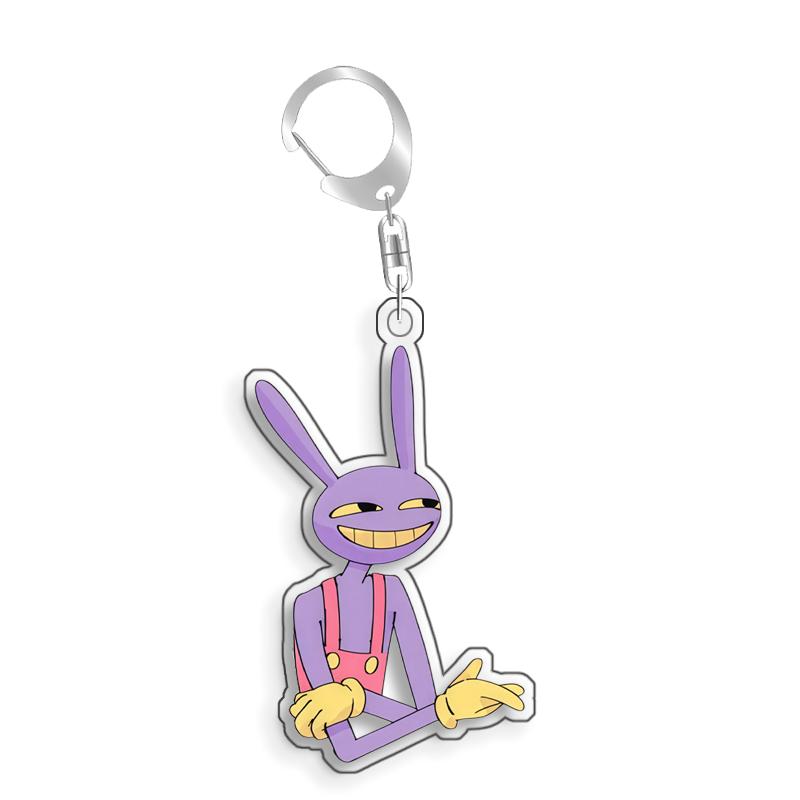 For The Amazing Digital Circus Jax Pomni Ragatha Zooble Caine Acrylic Selfmade Cute Cartoon Anime Keychain Pendant Toy Gift 5cm