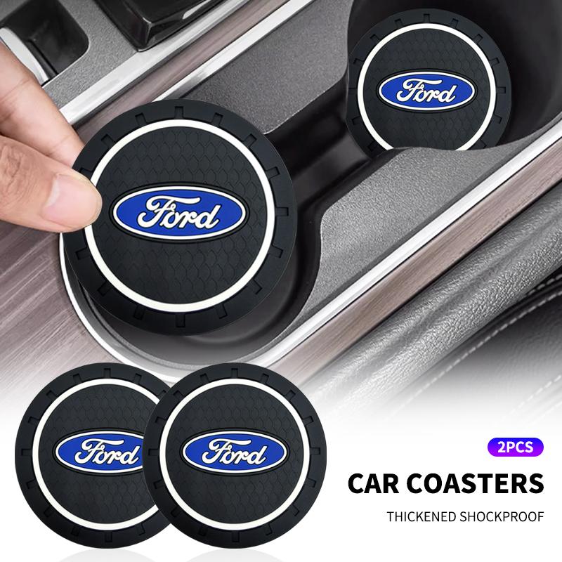 New Anti Slip Mat Car Coaster Durable Car Cup Holder Coaster Dust-proof Protection For Ford Fiesta Mondeo Fusion Explorer Escape