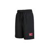 Solid Color Logo Patch Elastic Waist Straight Shorts Women Bottoms Black DQ6645-010