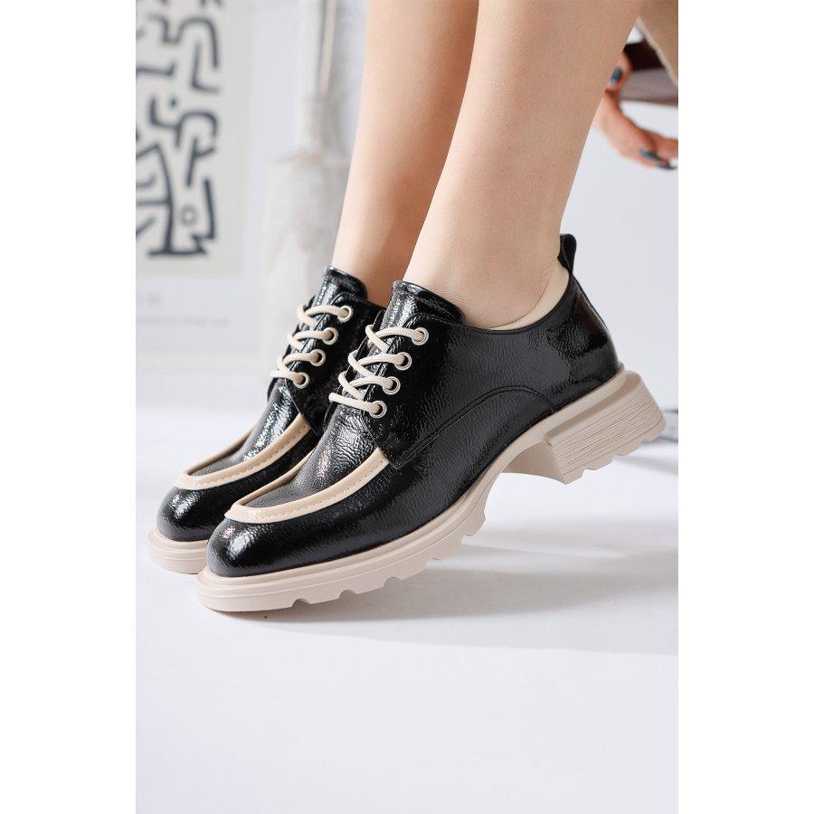 Женская повседневная обувь из искусственной лакированной кожи на толстой подошве, мокасины