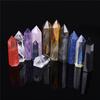 Multicolor Crystal Quartz Healing Hexagonal Wand Natural Fluorite Amethyst Point