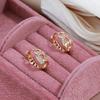 Kinel Vintage Chain Hoop Earrings For Women Rose Gold Color Fine Jewelry