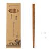 Подарочный набор из палочек для еды из красного дерева с гравировкой - 10 пар неокрашенных деревянных столовых приборов