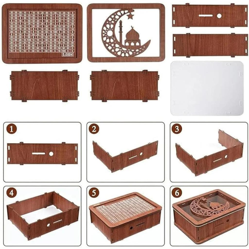 Копилка для сбережений евро 500/1000/2000/3000/5000/10000 долларов, деревянная копилка ручной работы с денежными целями и цифрами для детей и взрослых