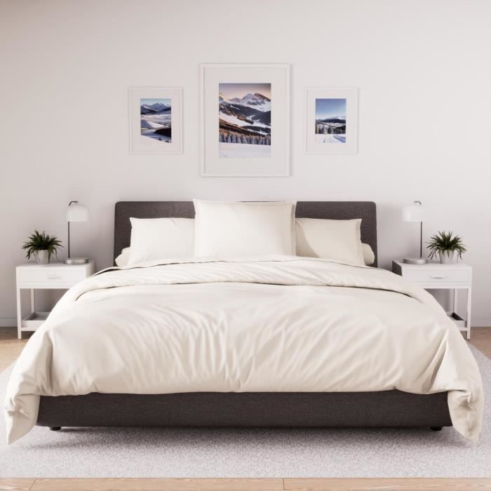Taie de traversin en polycoton 45x205 cm PERCALE lin, par Soleil d'ocre