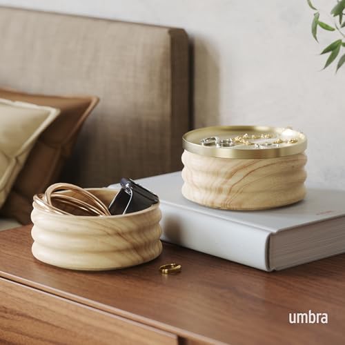 Официальная деревянная шкатулка Umbra Tesora, Натуральное хранилище для аксессуаров