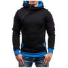 Men's autumn and winter new hooded sweater pullover men's diagonal zipper hooded sweater multi-color