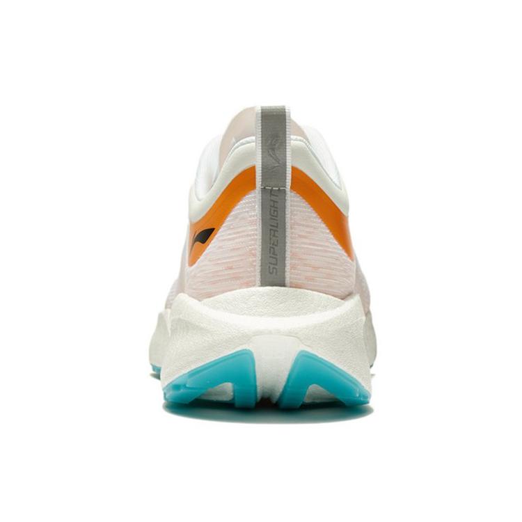 Li Ning Super Light 19 Беговые кроссовки Мужские Низкие Стандартные Белый/Флуоресцентный Сладкий Оранжевый ARBS001-11