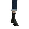 Ladies Shoes 2024 Hot Sale Ankle Women's Boots Elegant Modern Boots Women Sewing Square Toe Chunky Heels Back Zip Shoes Women