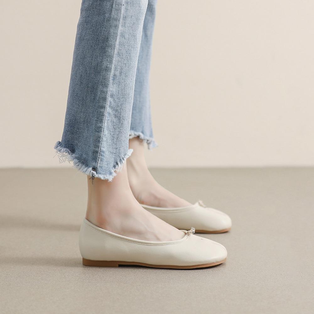 Women Flat Shoes Loafers Women's Flats 2024 New Split Toe Flat Sole Single Shoes Soft Sole Shallow Mouth Large Women's Shoes