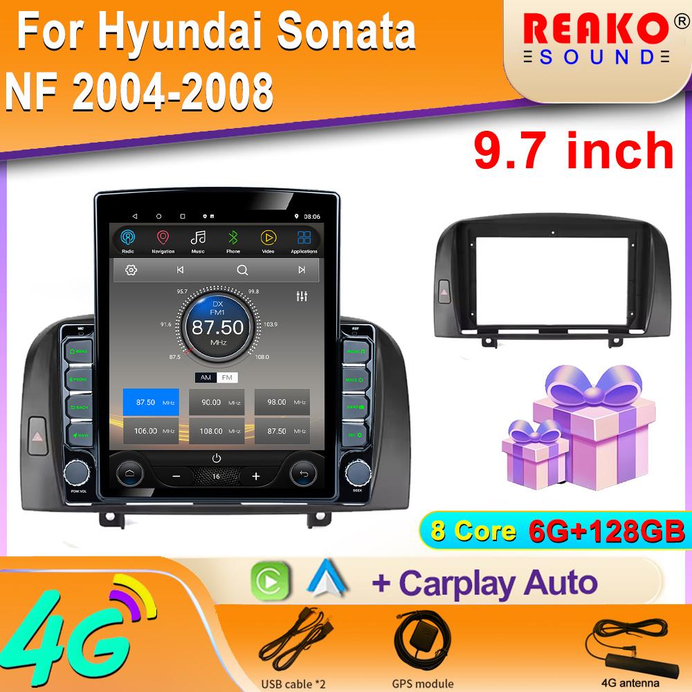 9,7-дюймовый вертикальный экран Tesla Android автомобильное радио для Hyundai Sonata NF 2004-2008 экран GPS навигация мультимедийный плеер