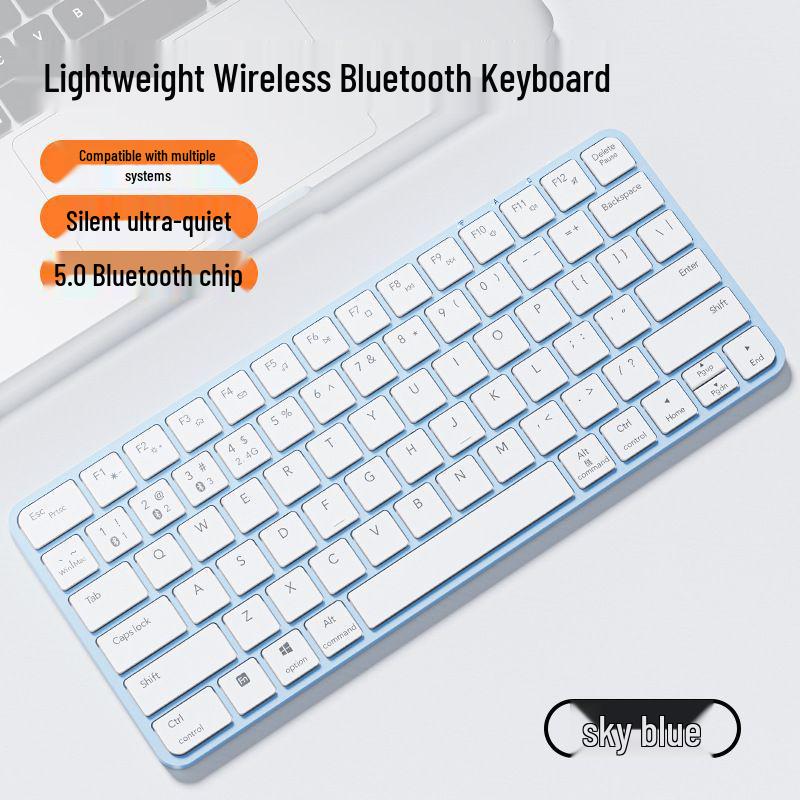 Бесшумная Легкая Беспроводная Bluetooth-клавиатура с Тачпадом для Планшетов и Ноутбуков