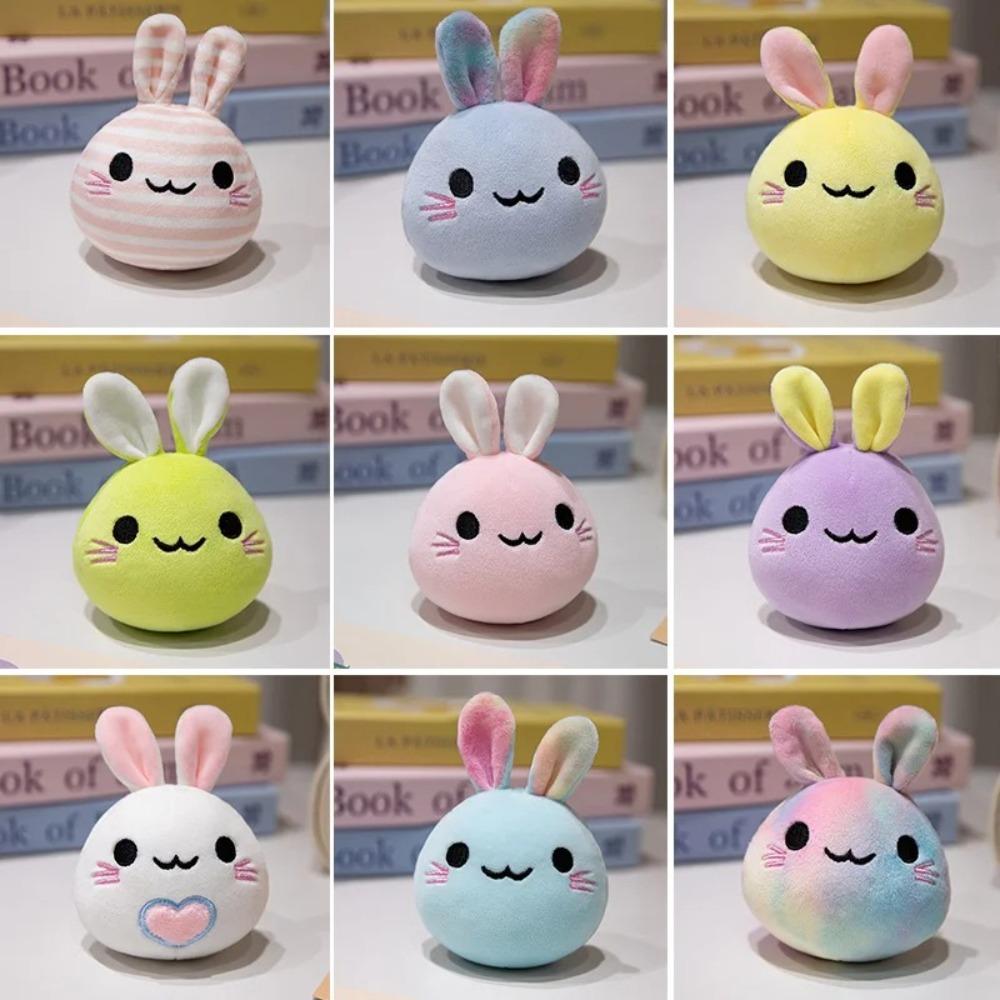 9pcs 13cm Plush Toy Mini Long Ear Bunny Kawaii Plush Rabbit Ball Gift