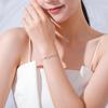 Moissanite 925 Sterling Silver Lucky Grass Bracelet Summer Niche Design Versatile Adjustable Opening Wedding Gift