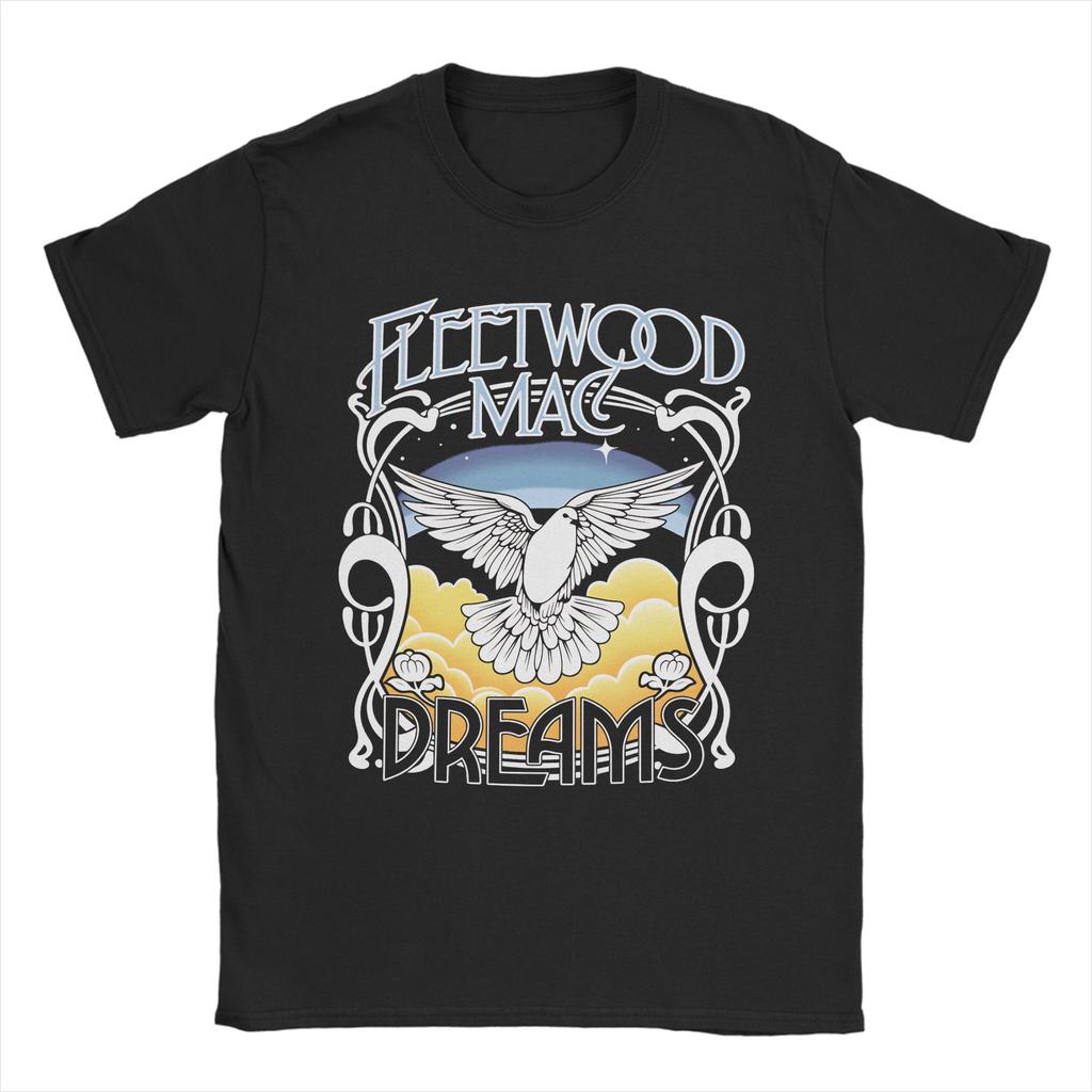 Fleetwood Mac T Shirt Summer  Hipster TShirts Male Pure Cotton O Neck Oversize Tees ShortSleeve Street Style Tshirt