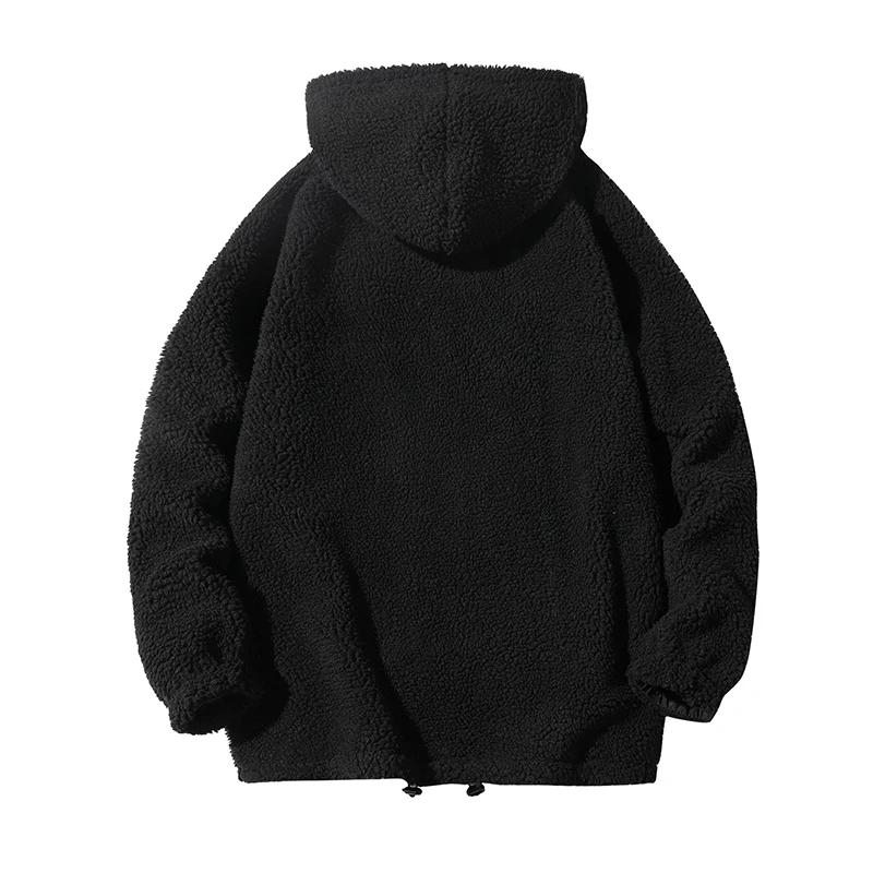 Осенне-зимняя новая куртка большого размера из овечьей шерсти с двух сторон для ношения на хлопковой подкладке, модная лоскутная куртка плюс флисовое толстое пальто, мужская одежда