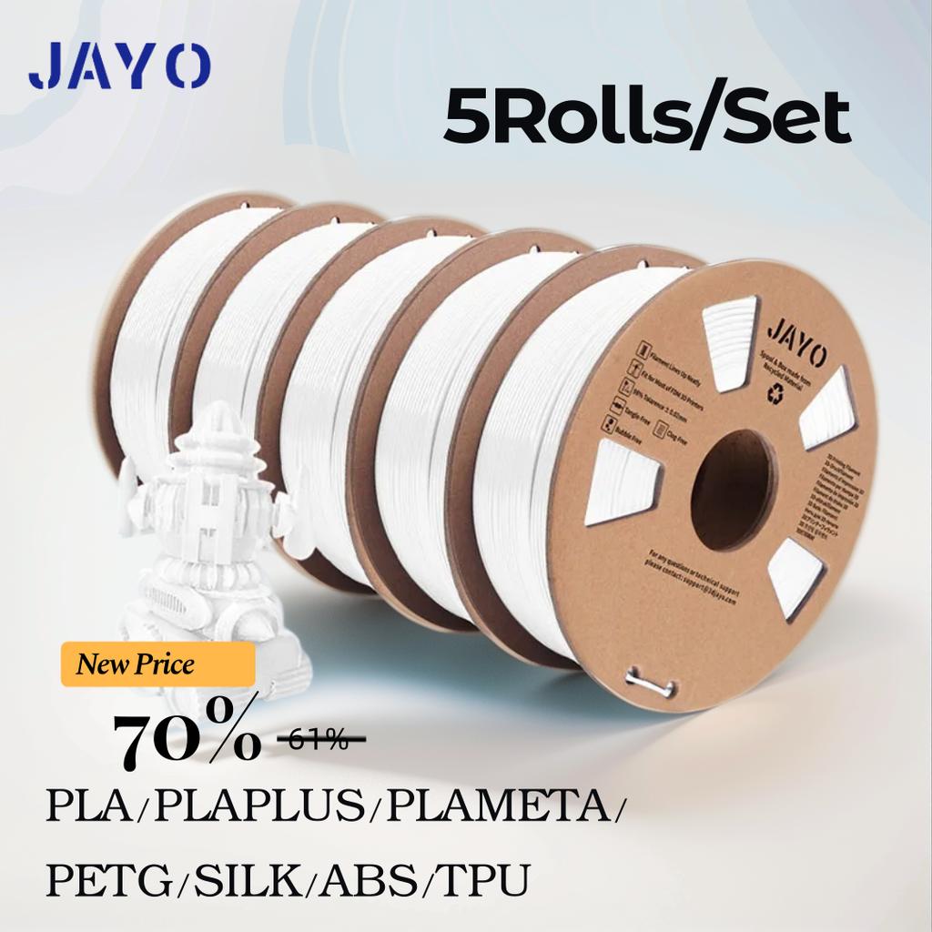 JAYO 3D-филамент PLA/PLA META/PETG/SILK PLA+/Дерево/PLA Мраморный/ APLA 1,75 мм 5 рулонов 1,1 кг/0,5 кг Филамент для 3D-принтера