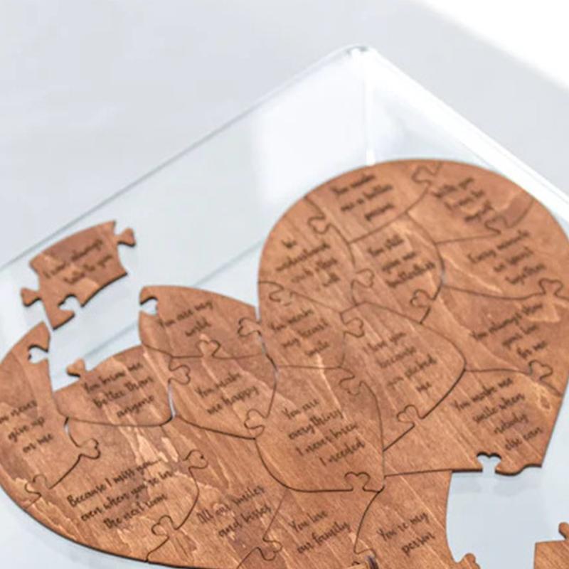 Причины, по которым я люблю тебя, деревянная головоломка в форме сердца, романтическая головоломка с любовью, годовщина свадьбы для жены, мужа, подарки на день рождения