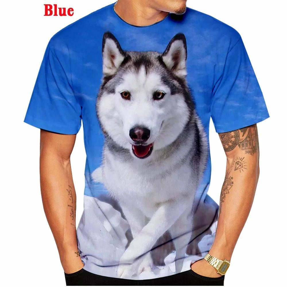 Летняя мужская детская забавная футболка с изображением сибирского хаски модные топы футболки мужская винтажная одежда с коротким рукавом повседневная стильная уличная одежда
