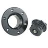 Billet Fuel Cell / Fuel Surge Tank Cap Flush Mount 6 Bolt Open ID 35.5mm Black