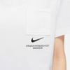 Nike Круглый вырез карман спортивная повседневная футболка с коротким рукавом женские топы белые DN4852-100