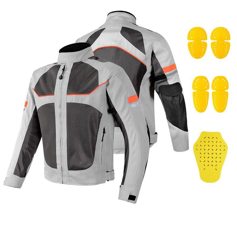 Мотоциклетный костюм с сетчатой вентиляцией и воздухопроницаемостью, CE уровень 2, защита от падений, мотоциклетная гоночная экипировка для мотоциклистов для мужчин