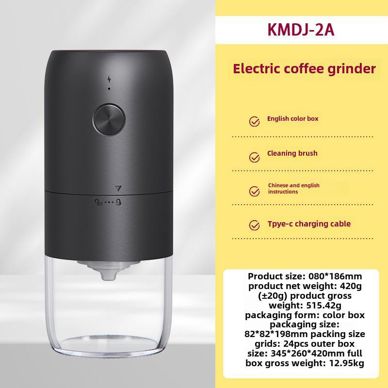 Полностью автоматическая портативная итальянская электрическая кофемолка для зерен и порошка с ручной загрузкой