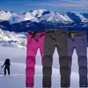 Fashion Outdoor Woman Winter Hiking Ski Pants Warm Fleece Padded Windproof Waterproof Trousers