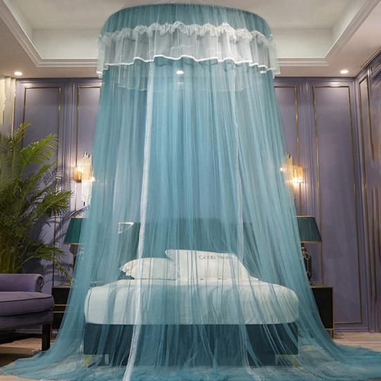 Hanging Mosquito Net Top Hook Encrypted Mesh Lace Patchwork Mosquito Repellent Round Dome Court Style Crib Canopy Bedroom Decoration