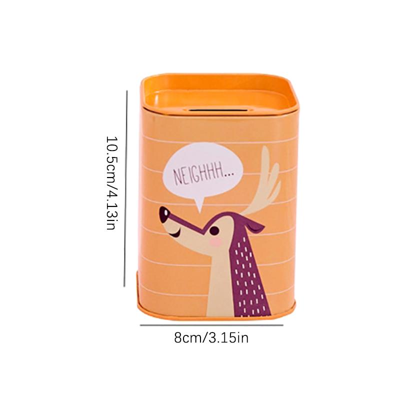 Piggy Bank Metal Coin Box Cute Sundries Cans Storage Cans Gift Cans Home Decor Household Saving Money Box