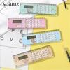 Ruler Calculator Multifunctional Large Display Screen Stationery 8 Digits Handheld Calculator for School