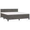Maison Exclusive - Sommier à lattes de lit avec matelas LED Gris foncé 160x200 cm