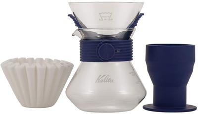 Набор для приготовления кофе Kalita Coffee Dripper Set для 2-4 волновых моделей Navy Drip Equipment For 2 For 4 For 2 For 4 Drip Coffee Wedding Sixtyth Respect for the Older People,