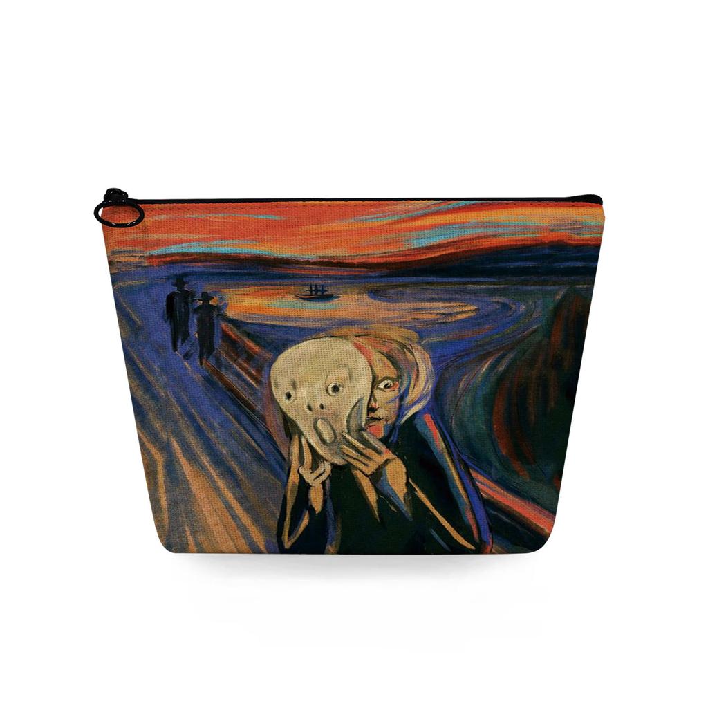 Женская косметичка с принтом масляной живописи для организации туалетных принадлежностей, дорожный органайзер для хранения, 6861