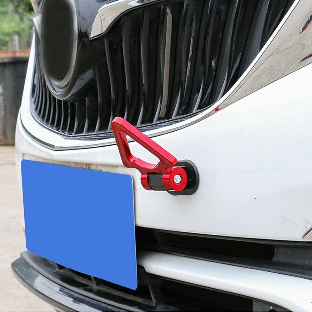 Car Tuning SUV Red/Blue/Black Triangle Track Racing Style Tow Hook Look with Wrench Universal Exterior Decoration Accessories