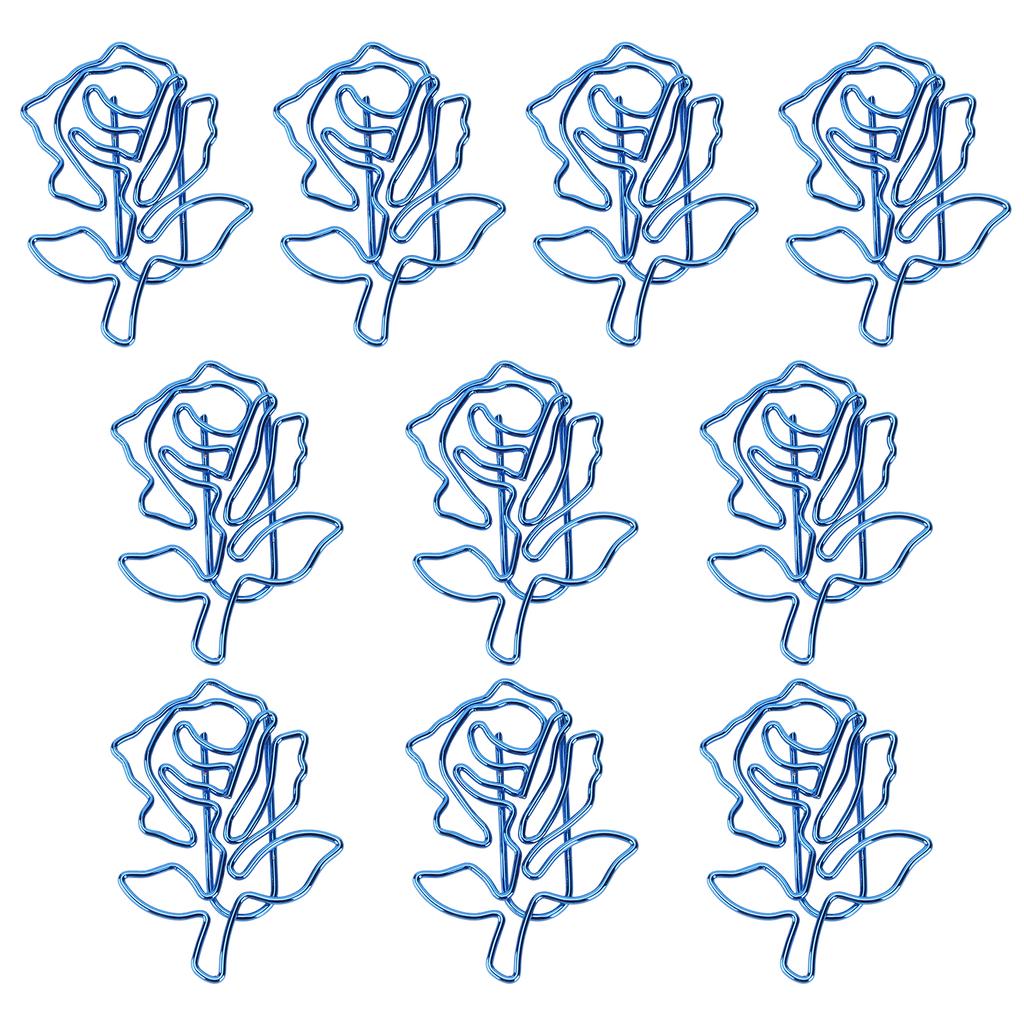 10 шт. скрепки синие в форме страниц, железные этикетки для закладок, блокнотов, ежедневников