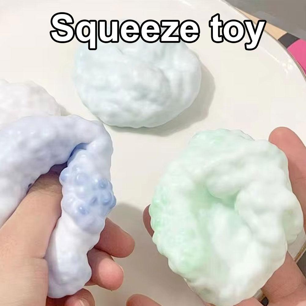 Grape Stressball Colorful Beads Shapeable Vacuum Ball Ball Ball Toys Noisy Sensory Stre Q5E6