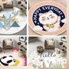 Ins Anti-Skid Carpet, Living Room Sofa, Circular Floor Mat, Bedroom Printed Cartoon, Circular Carpet, Thickened Floor Mat