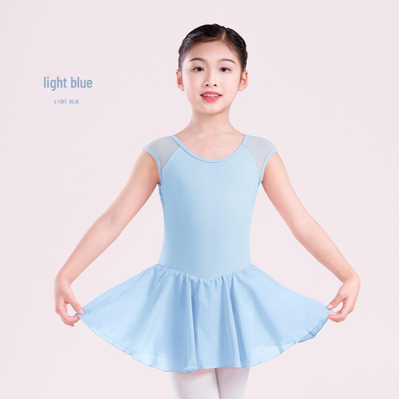 Летнее балетное платье без рукавов для девочек - танцевальная одежда из шифона в китайском стиле