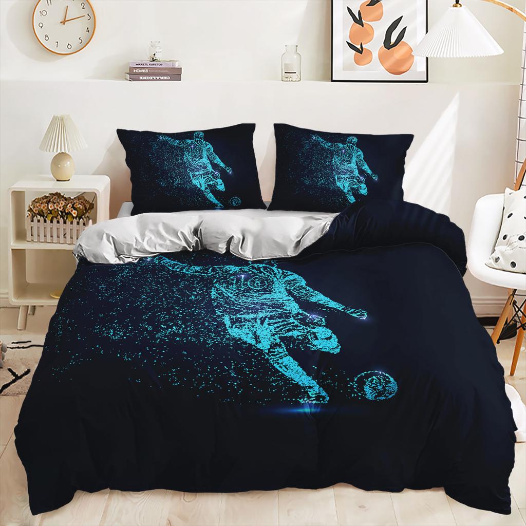 Quilt Cover Baseball Sports Pattern Printing Quilt Cover Pillowcase 3D Digital Printing Three-Piece Set