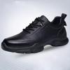 Leather Casual Shoes Men's Spring New Comfortable Breathable Walking Shoes Soft Sole Soft Surface Business Solid Color Men's Shoes