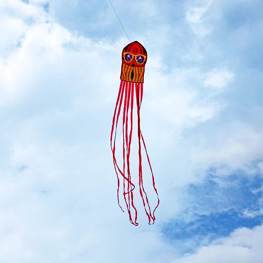 3 шт. детские воздушные змеи в виде осьминога, игрушечные воздушные змеи с мультяшными животными и длинным хвостом для поездки в пляжный парк на открытом воздухе