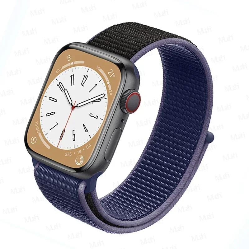 Нейлоновый ремешок-петля для ремешков Apple Watch 46 мм 44 мм 40 мм 45 мм 41 мм 42 мм Спортивный браслет iwatch Ultra 2 49 мм Серии 10 9 8 se 7 6 5 4 Ремешок