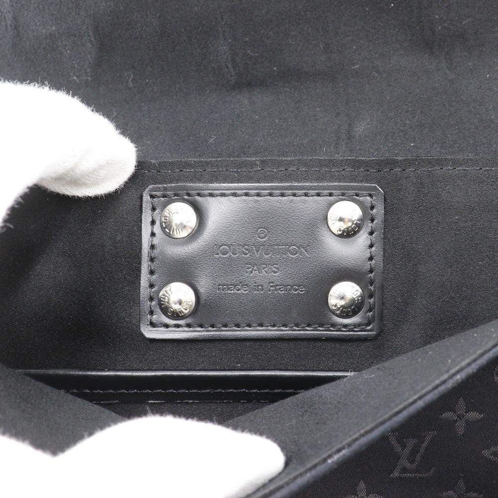 LOUIS VUITTON Muset Shoulder Bag M92273 Conte de Fe black Monogram satin/Monogram Vernis/Harako Women Used