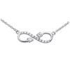 [P0577] - Серебряное колье 'Инфини', белое серебро (родиевое покрытие) - 20x5 мм