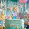 11 шт. Свечи на день рождения в тематике русалочки, цифры 0-9, блестящие принадлежности для девичника, декор для вечеринки в честь годовщины, украшения для торта