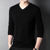 Мужской пуловер с V-образным вырезом Hengyuanxiang из толстой шерстяной смеси
