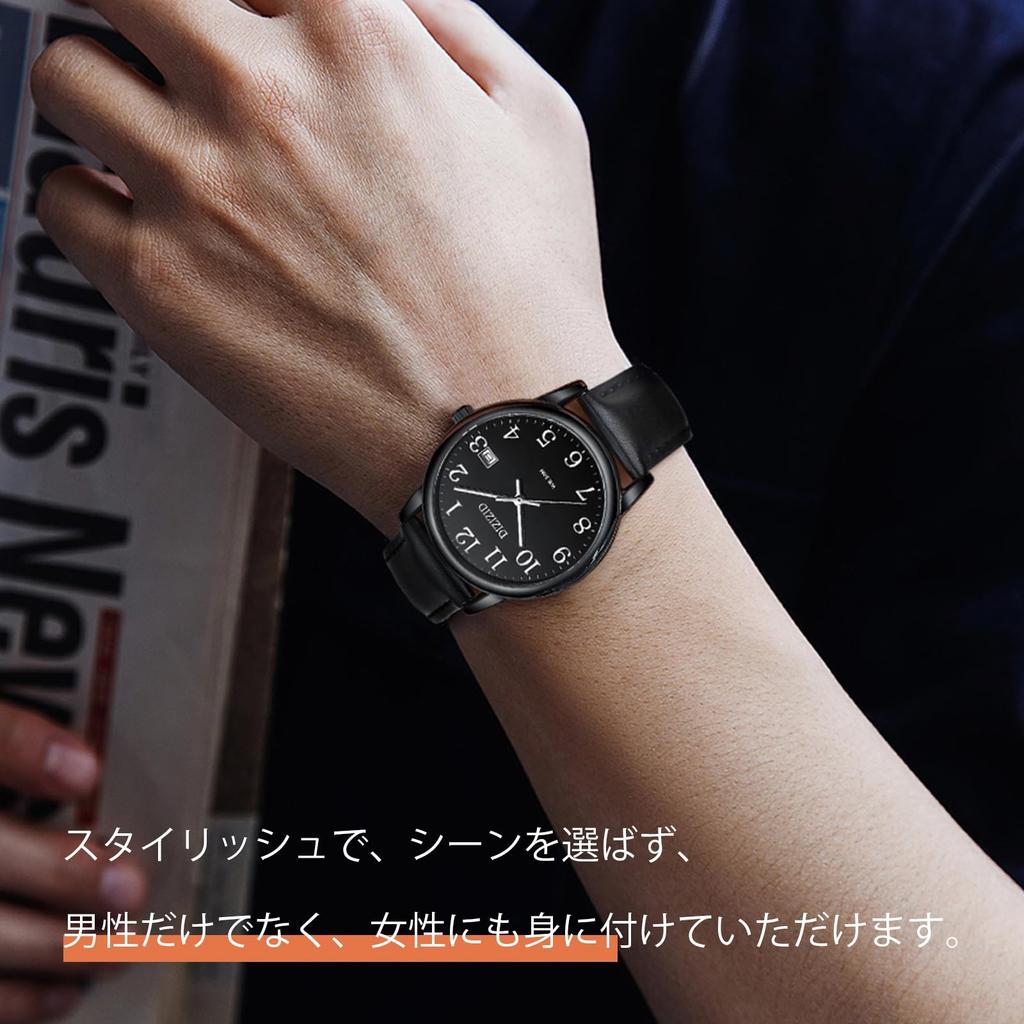 Мужские аналоговые водонепроницаемые часы DIZIZID с кожаным ремешком, простые, популярные, стильные, деловые, классического дизайна, с отображением даты, тонким циферблатом, легко читаемые,