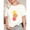 Black Oversized T Shirt With Citrus Fruit Print For Casual Wear